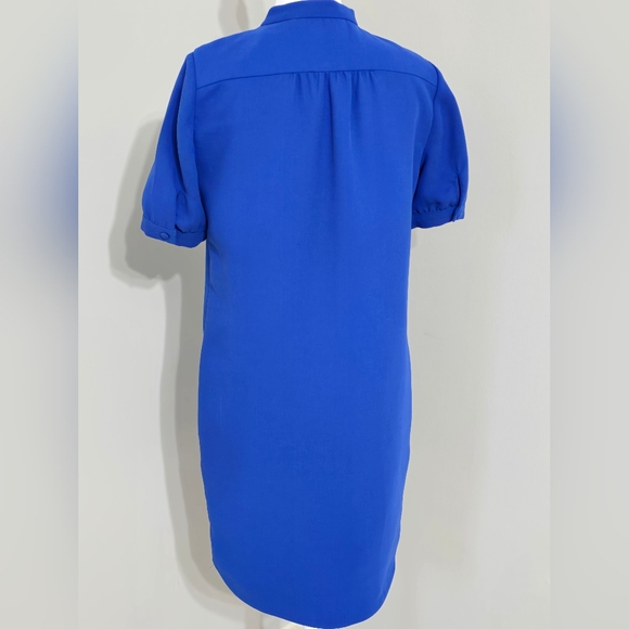 J Crew Crepe Royal Blue Shift Dress Women's Size 0 - Picture 6 of 11
